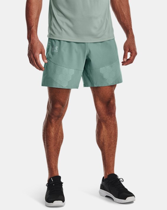 Men's UA ArmourPrint Woven Shorts, Green, pdpMainDesktop image number 0